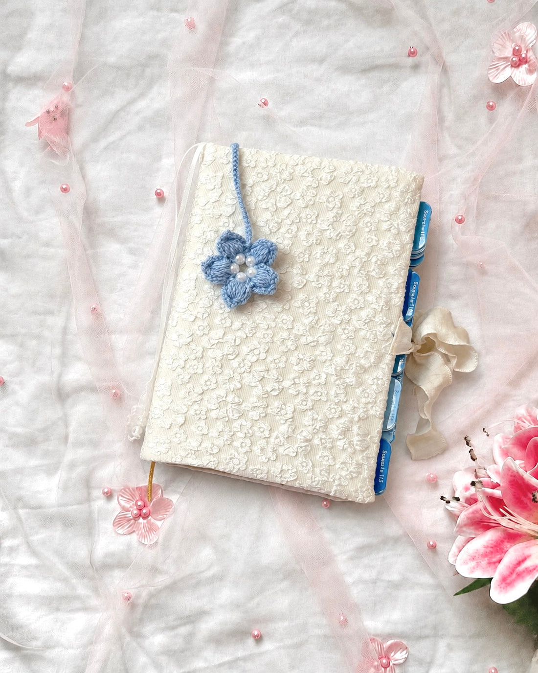 Marque-page en crochet – Perles