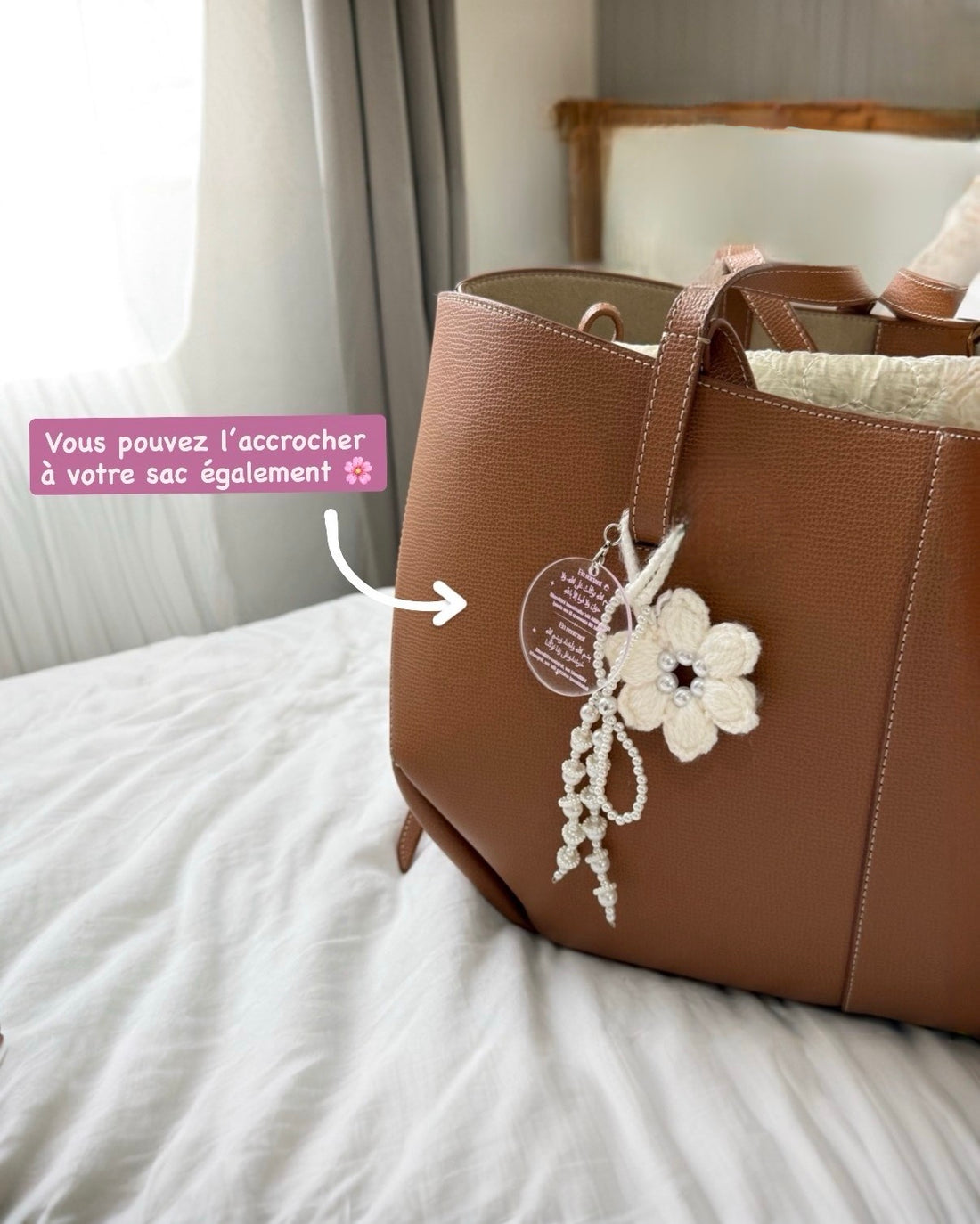 Porte-clés fleur en crochet
