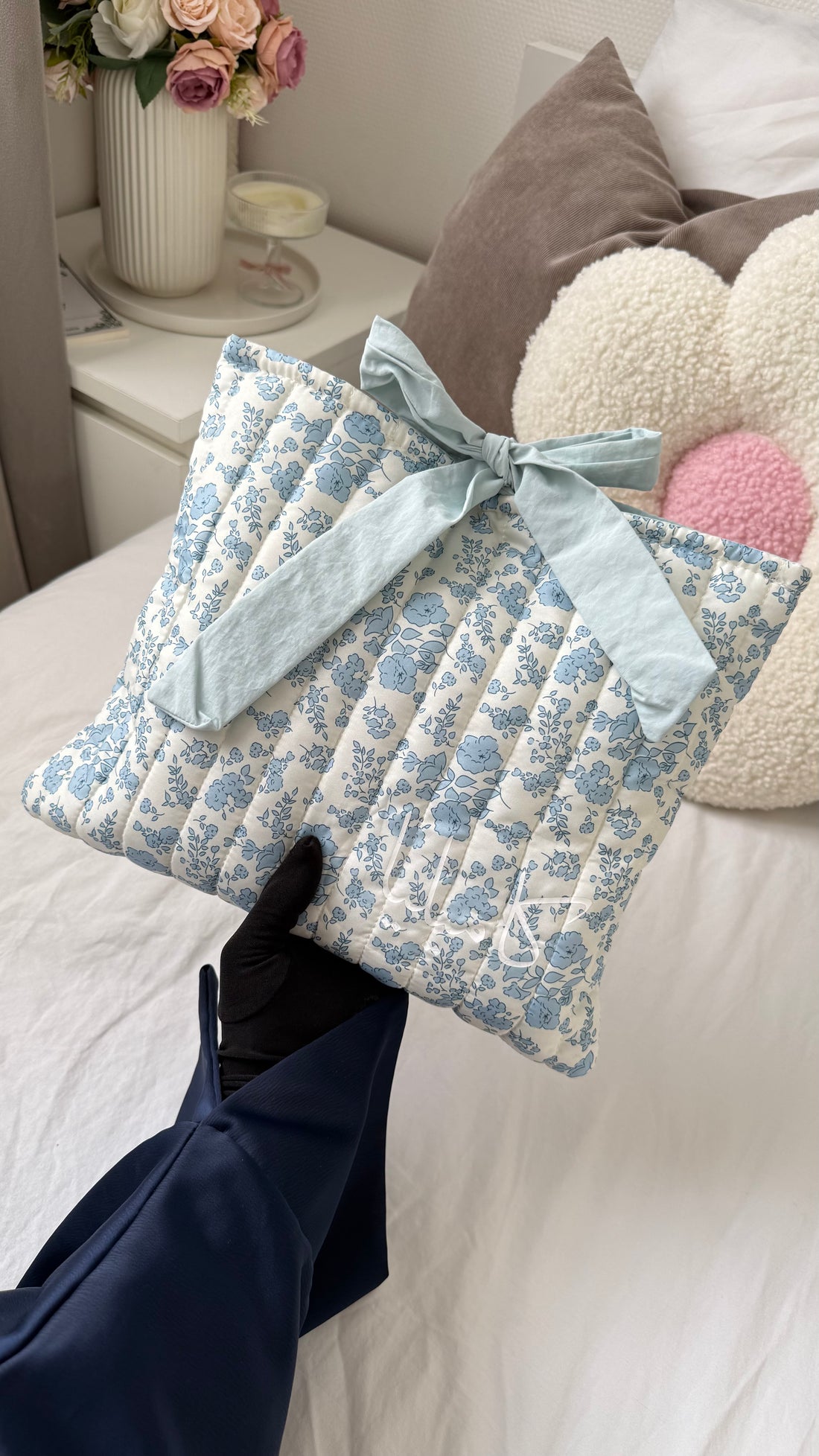 Pochette coran personnalisé - Bleu