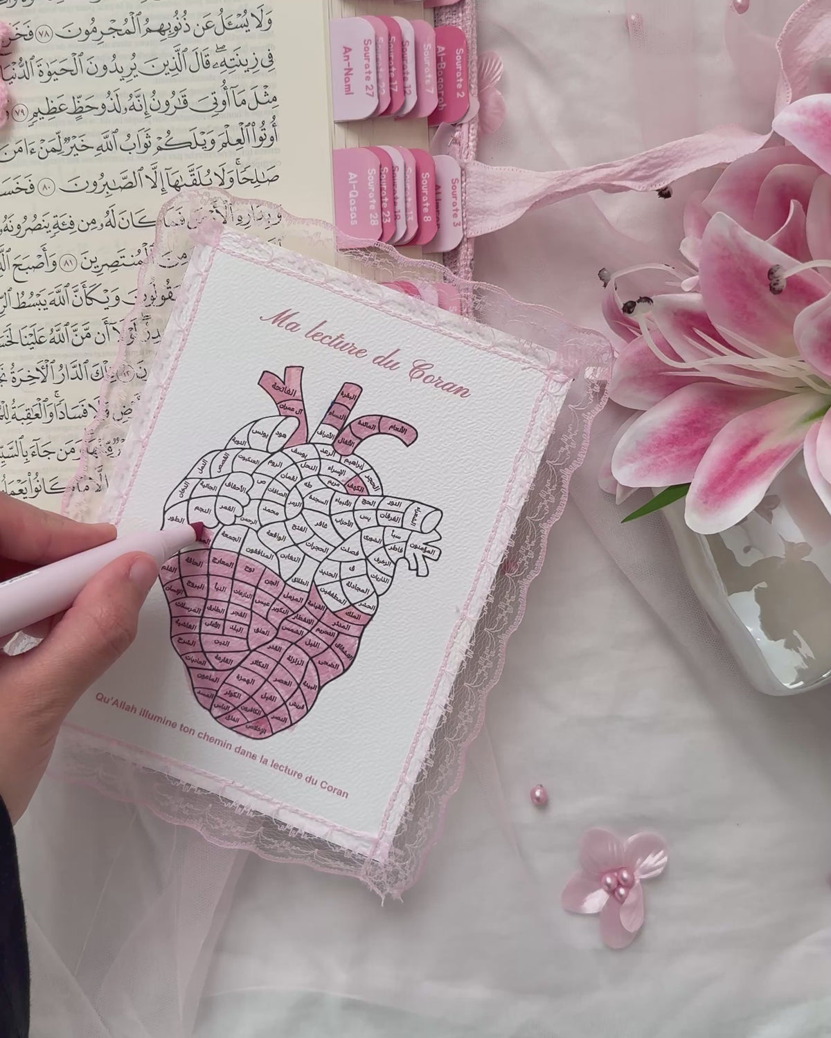 Coeur sourates - Dentelle