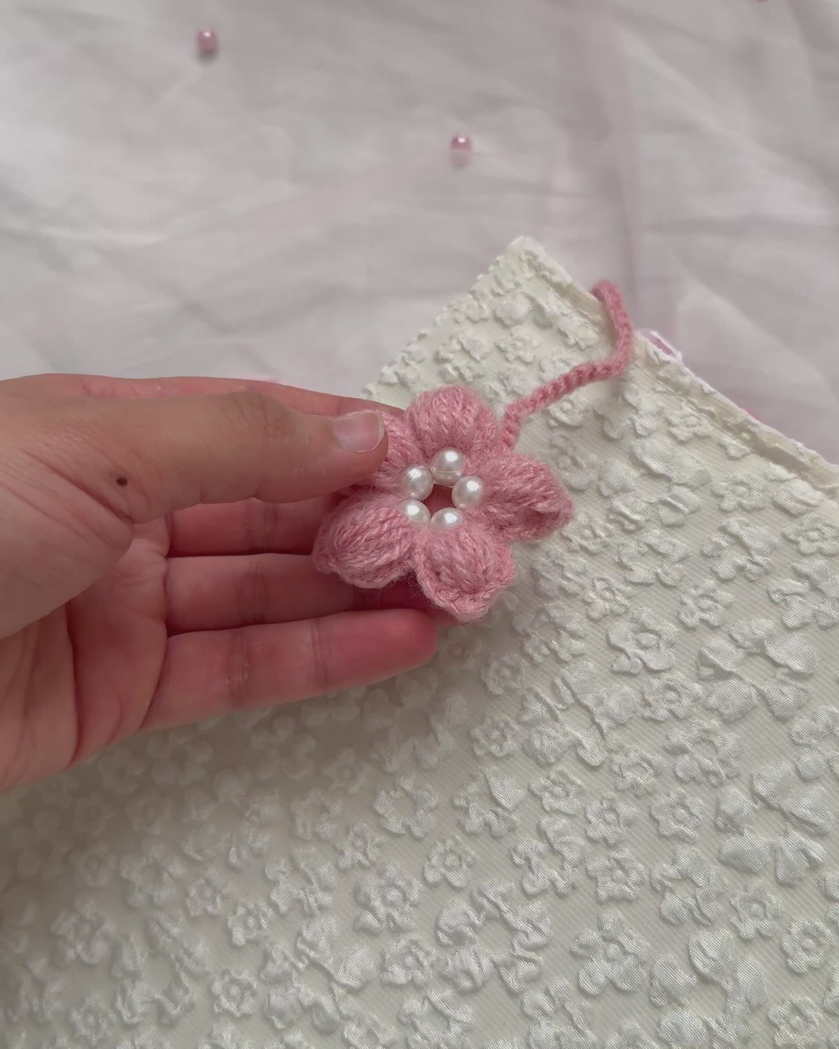 Marque-page en crochet – Perles