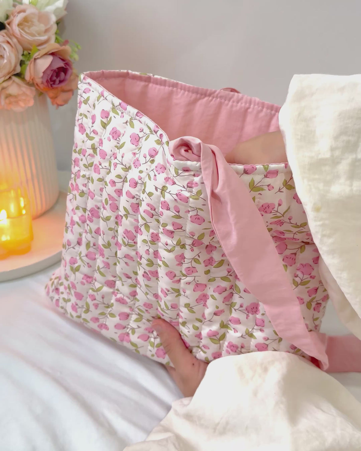 Pochette coran personnalisé - Rose