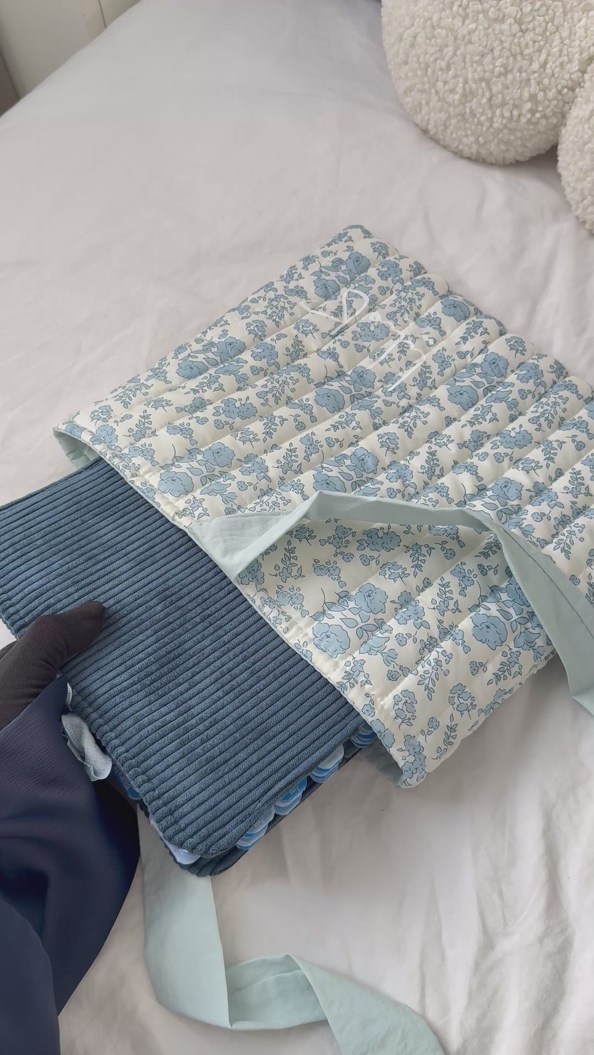 Pochette coran personnalisé - Bleu